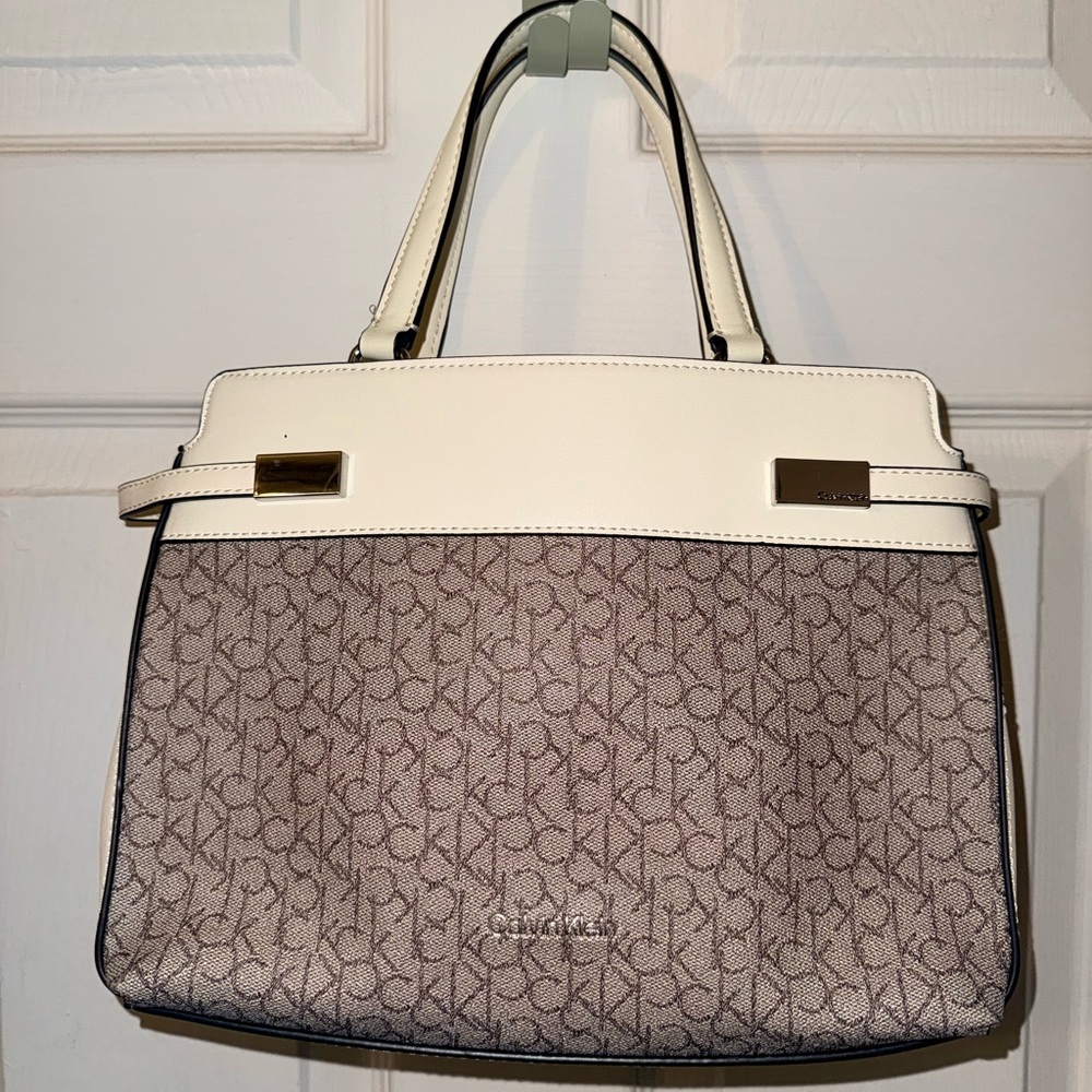 Calvin Klein Beige and Cream Bag